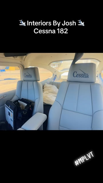 Four-seat general aviation cabin after full interior
